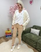 Gilet good vibes beige