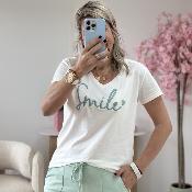 Tee shirt smile vert d'eau