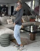 Sous pull dentelle gris