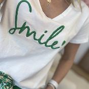 Tee shirt smile vert
