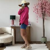 Blazer oversize fushia (taille grand)