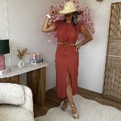 Robe Diane terracotta (du 34 au 38)