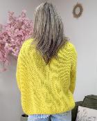 Gilet grosse maille jaune