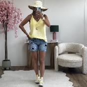 Top Flore jaune