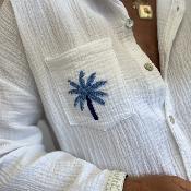 Chemise Palms bleu