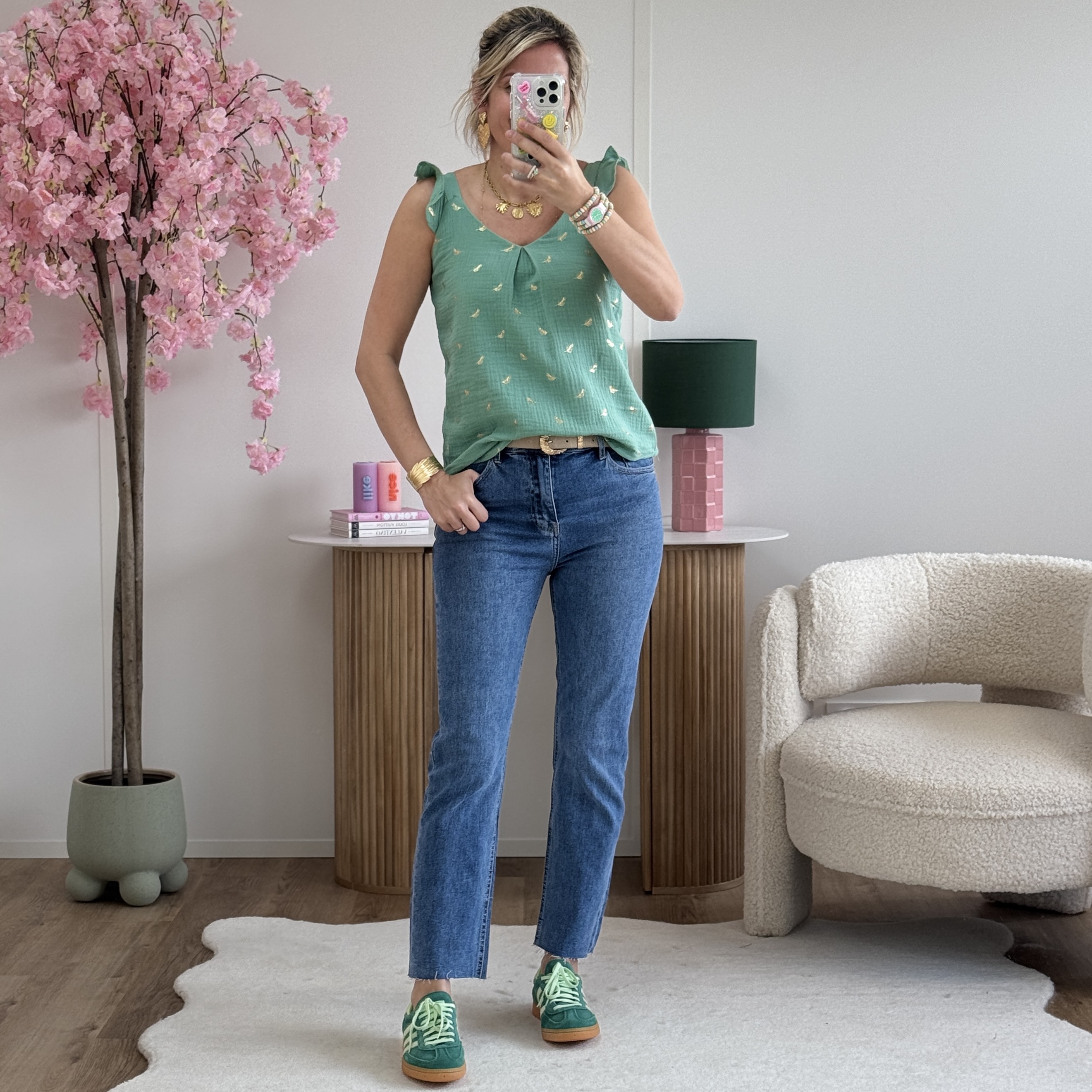 Jean ceinturé denim