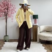 Blazer oversize jaune (taille grand)