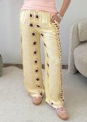 Pantalon en soie jaune