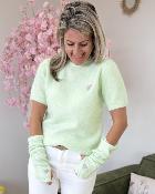 Pull avec mitaines vert