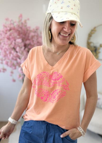 Tee shirt smack saumon