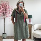 Robe éponge kaki 