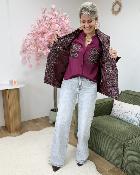 Blazer tweed bordeaux