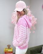 Sweat en maille rose