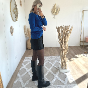Pull Coralie bleu roi