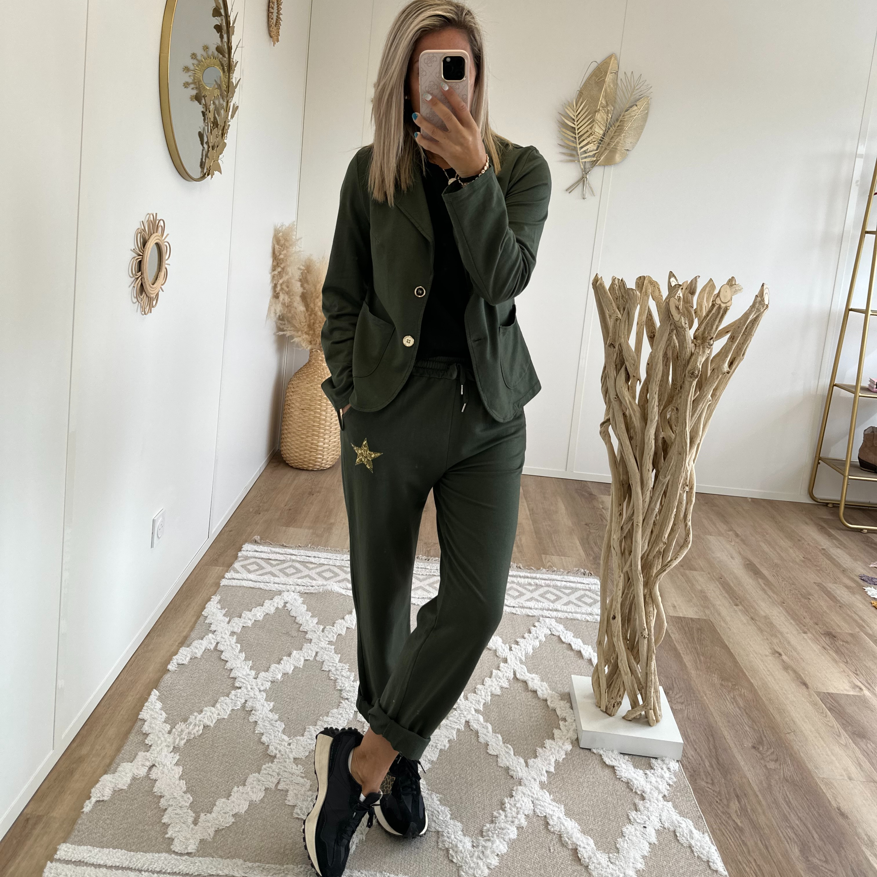 Ensemble rive droite vert foncé