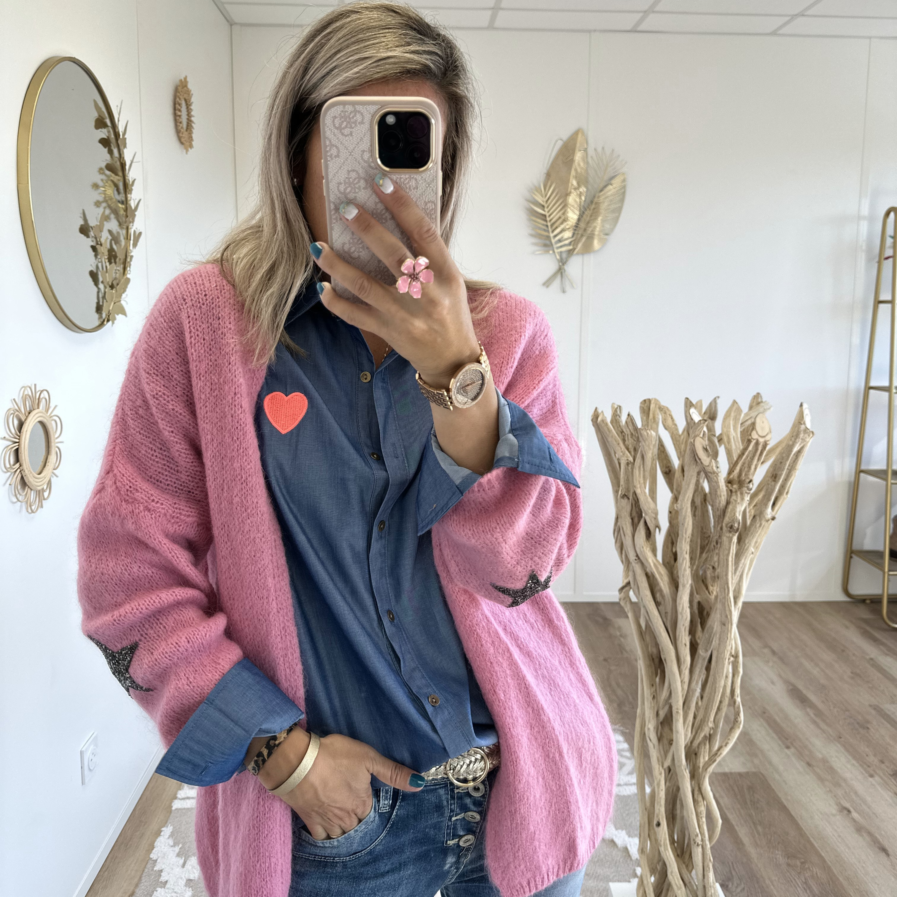 Gilet Mary rose