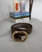 Ceinture en cuir taupe
