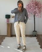 Pull Amour bonjour gris