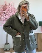 Manteau reversible kaki