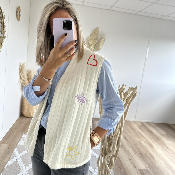 Veste sans manches satinée