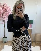 Pull irisé noir