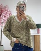 Sous pull dentelle beige