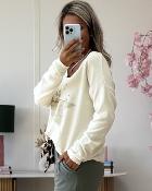 Pull la tete dans les etoiles beige