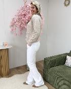 Jean flare blanc