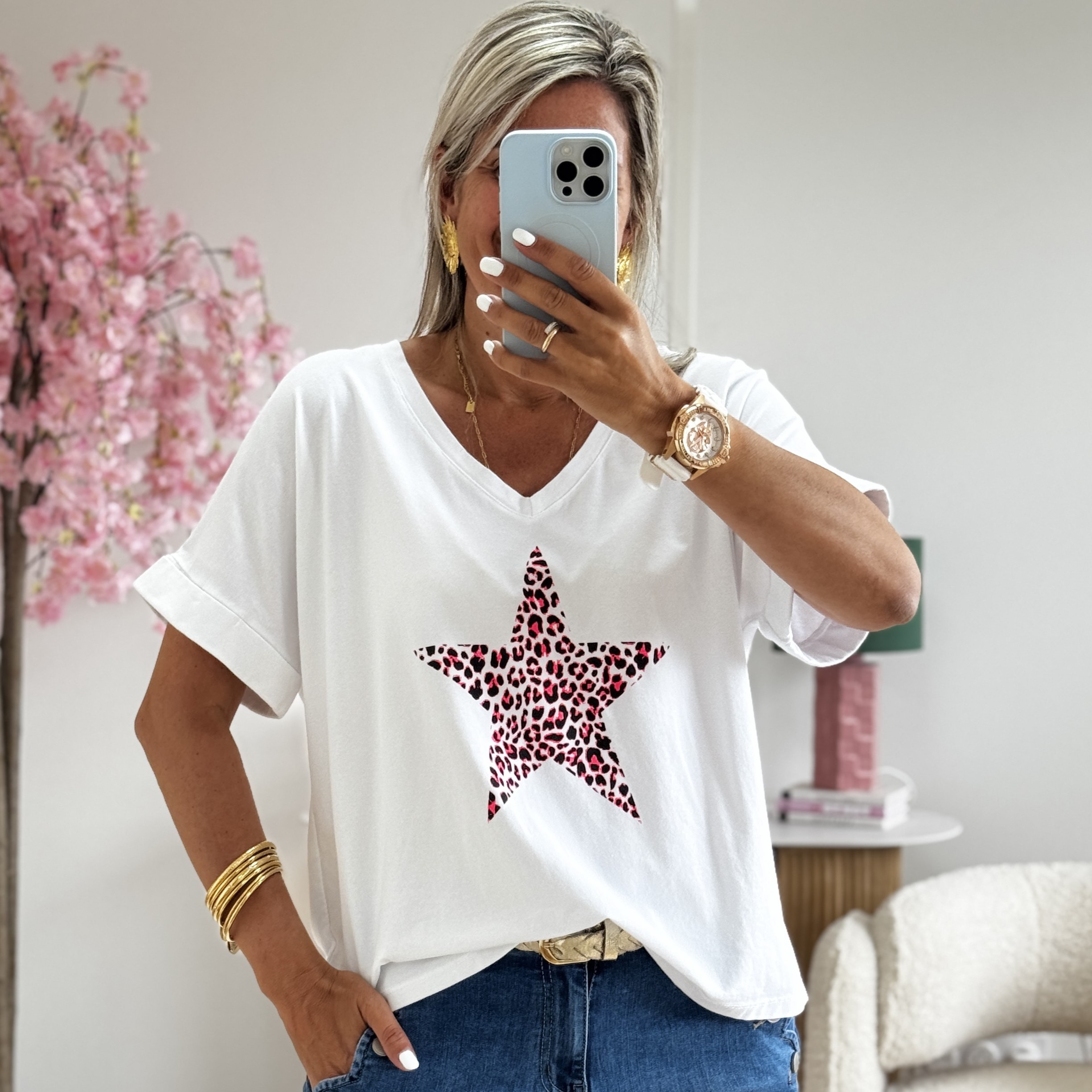 Tee shirt Lou noir rose