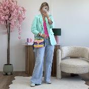 Sac Saliha jaune rose violet
