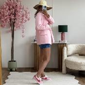 Blazer oversize rose (taille grand)