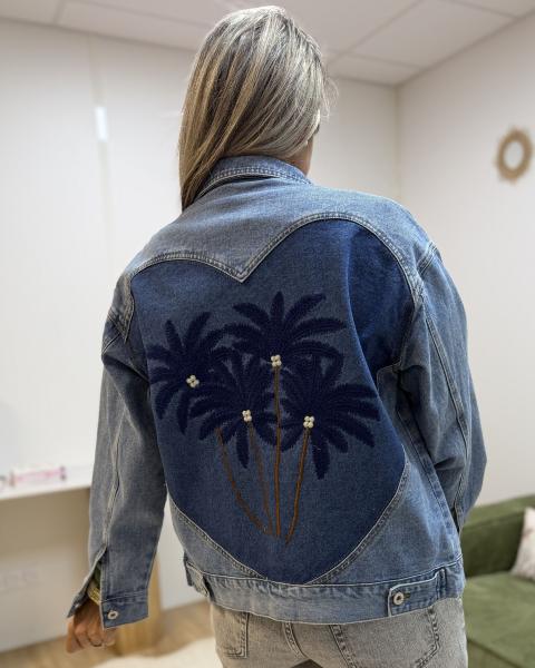 Veste en jeans Palmiers