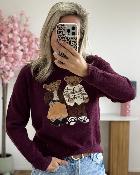 Pull Balou bordeaux