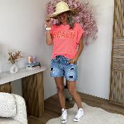 Tee shirt Sullivan corail fluo