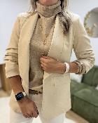 Blazer strass beige
