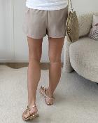 Jupe short Mona taupe