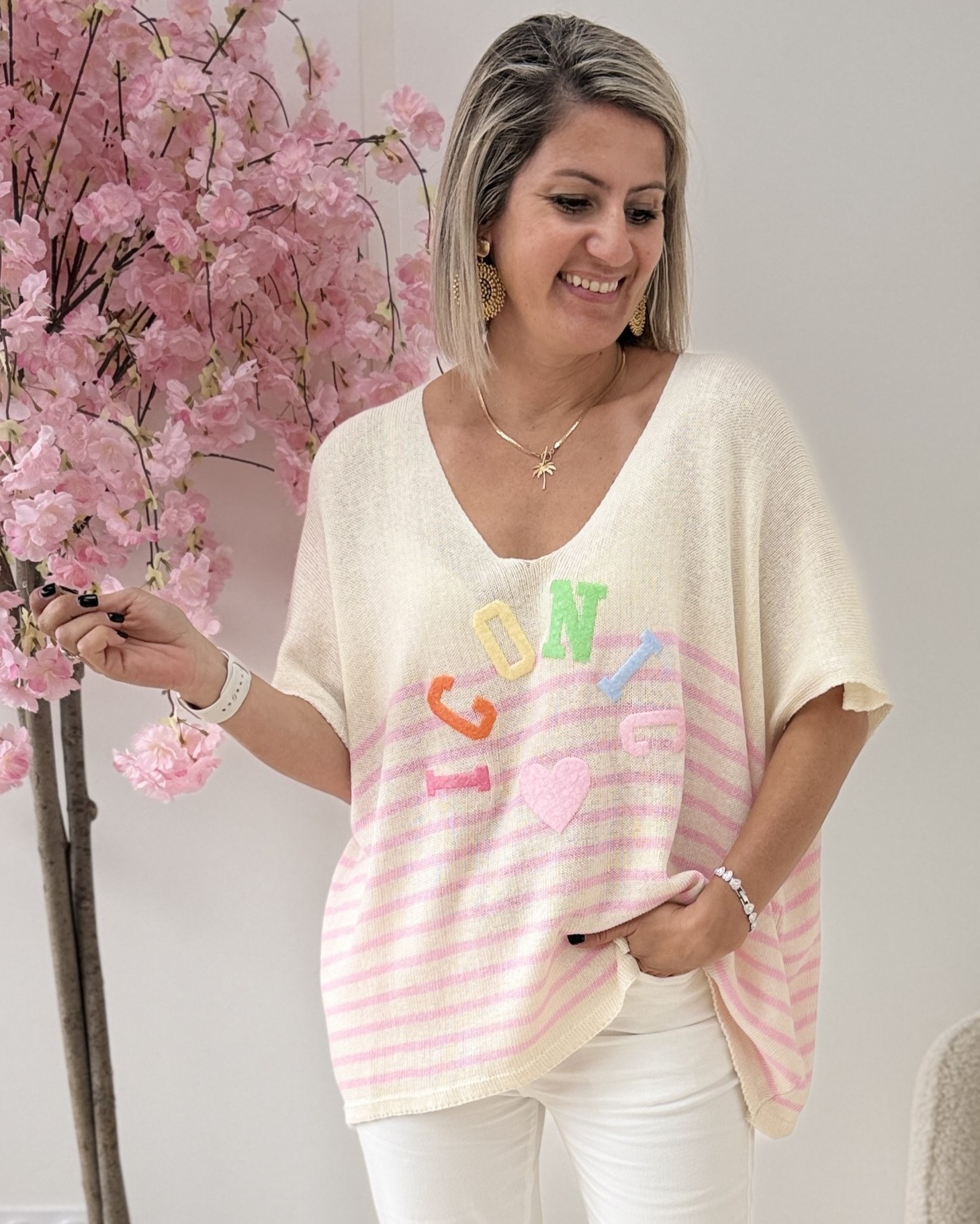 Pull Zelie rose