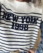 Pull NY blanc