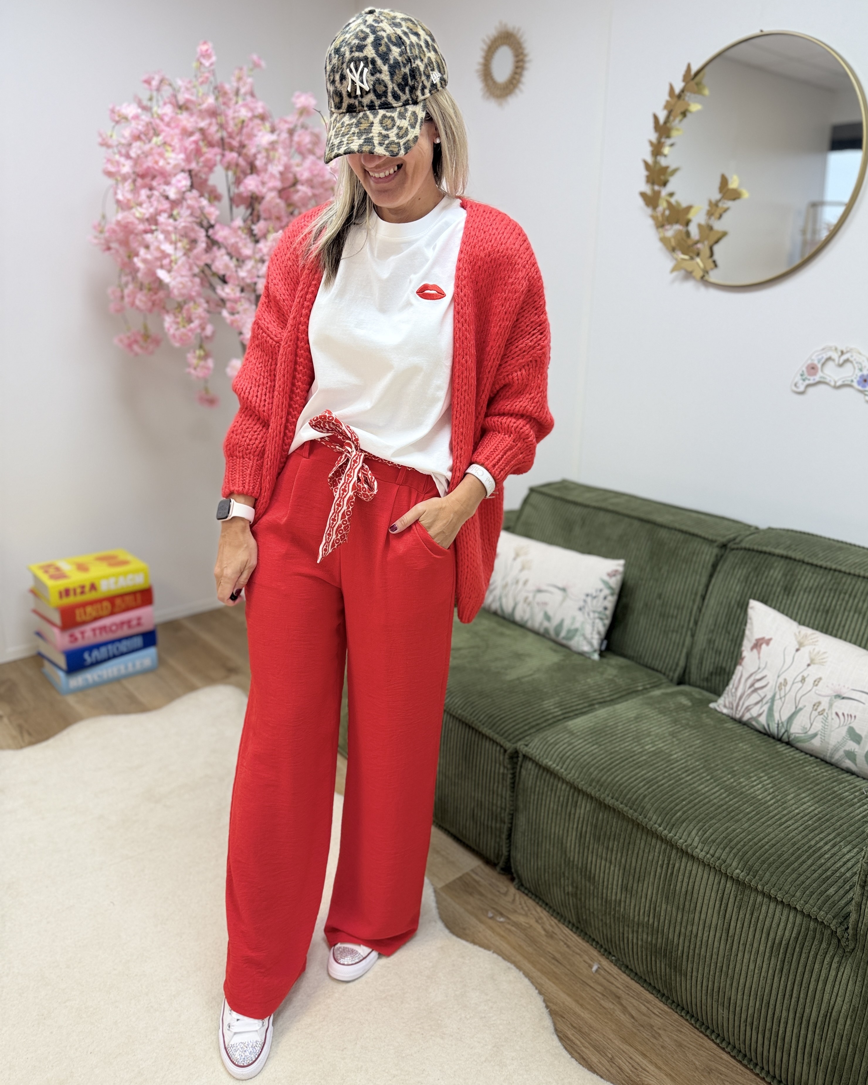 Pantalon Paula rouge