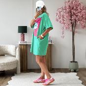 Robe sweat disco verte