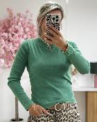 Tee shirt côtelé vert 