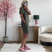 Robe éponge kaki 