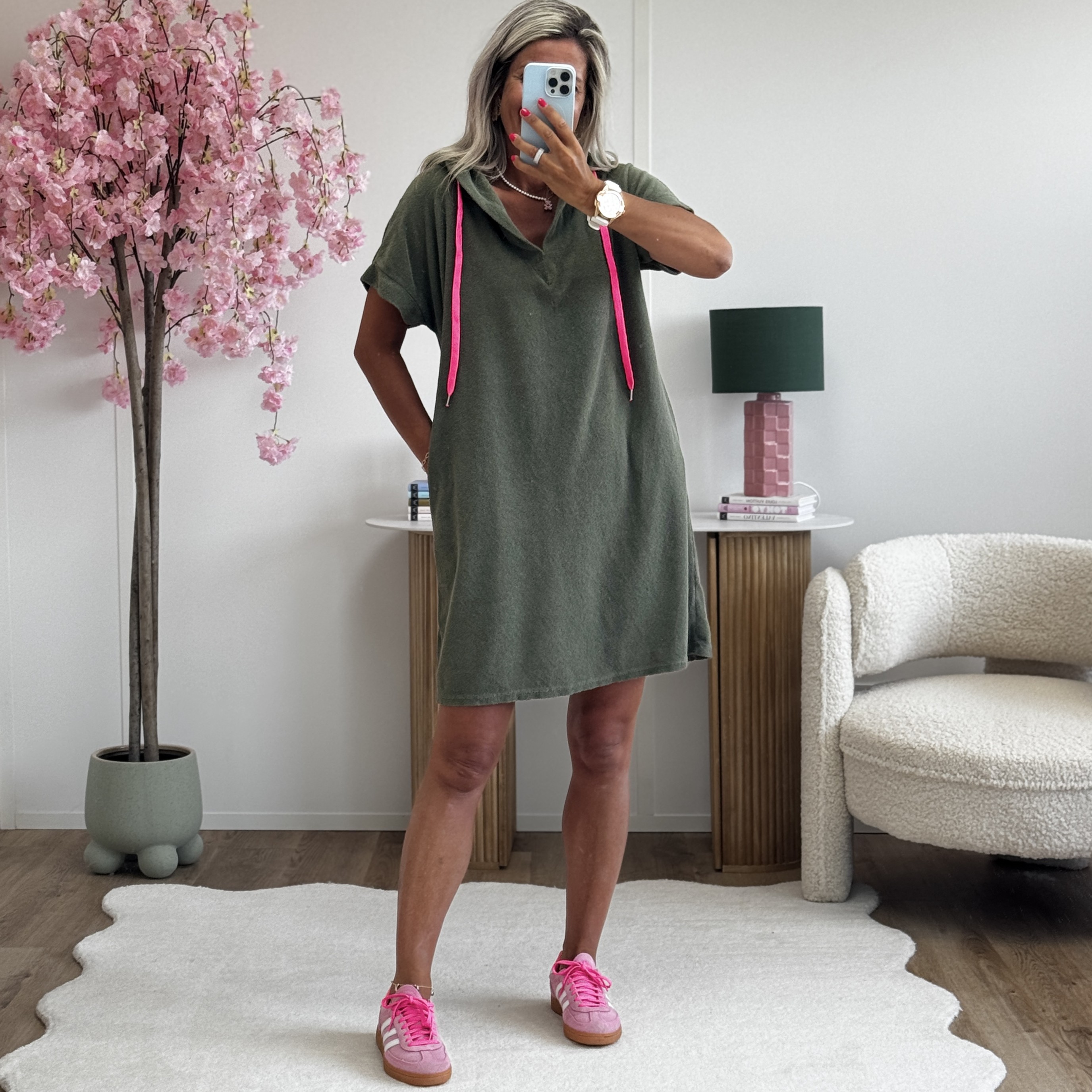 Robe éponge kaki 