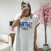 Robe Sweat Vintage bleue