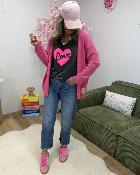 Tee shirt Leslie gris fluo