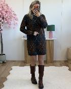 Robe pull Esther grise marron