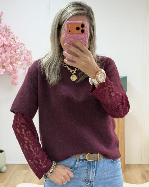 Pull Tifanny bordeaux