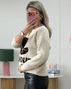 Pull Amour beige