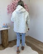Manteau reversible blanc camel
