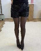 Short sequins noir